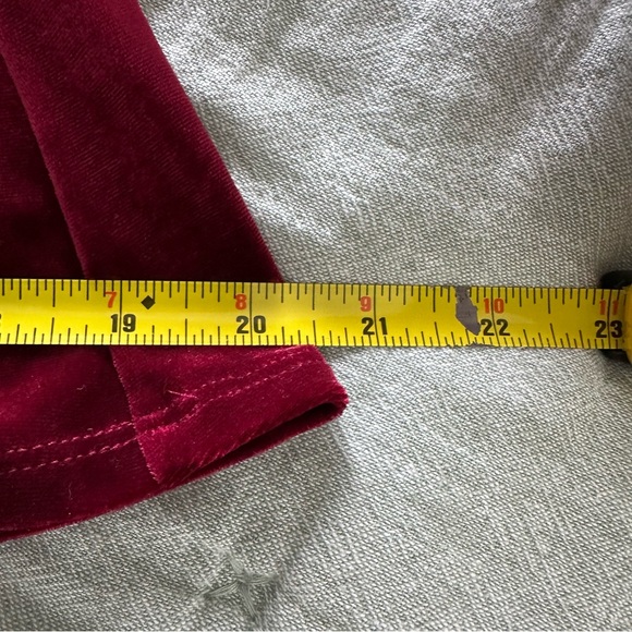 Torn By Ronny Kobo Red Velvet Flare Pants Size XS - Picture 9 of 9